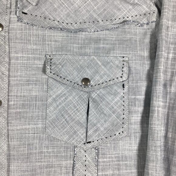 7 Diamond Men’s Shirt Size XXL Snap Buttons Western Style Square Dance Cotton - Picture 12 of 16